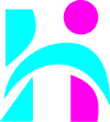 Company logo, the letters h and i combined together in an artistic way.